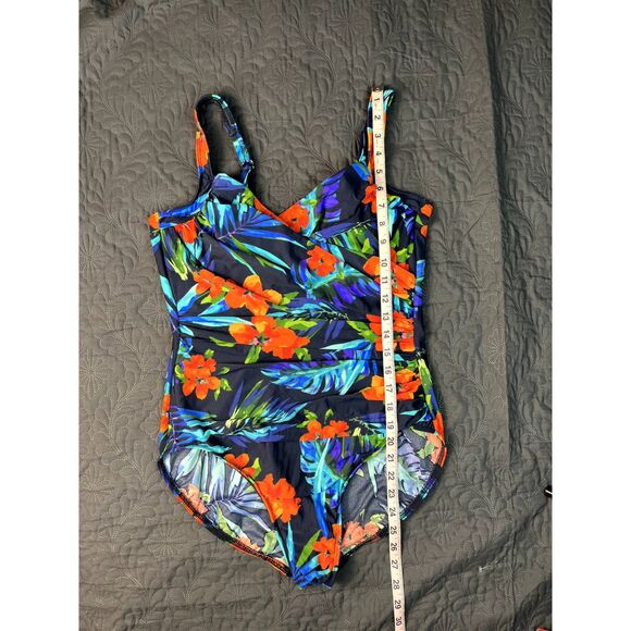 Miraclesuit Tropical Sunset Hidden Treasure 1pc T-Control Swimsuit SZ8:Pre-Owned - Picture 7 of 8